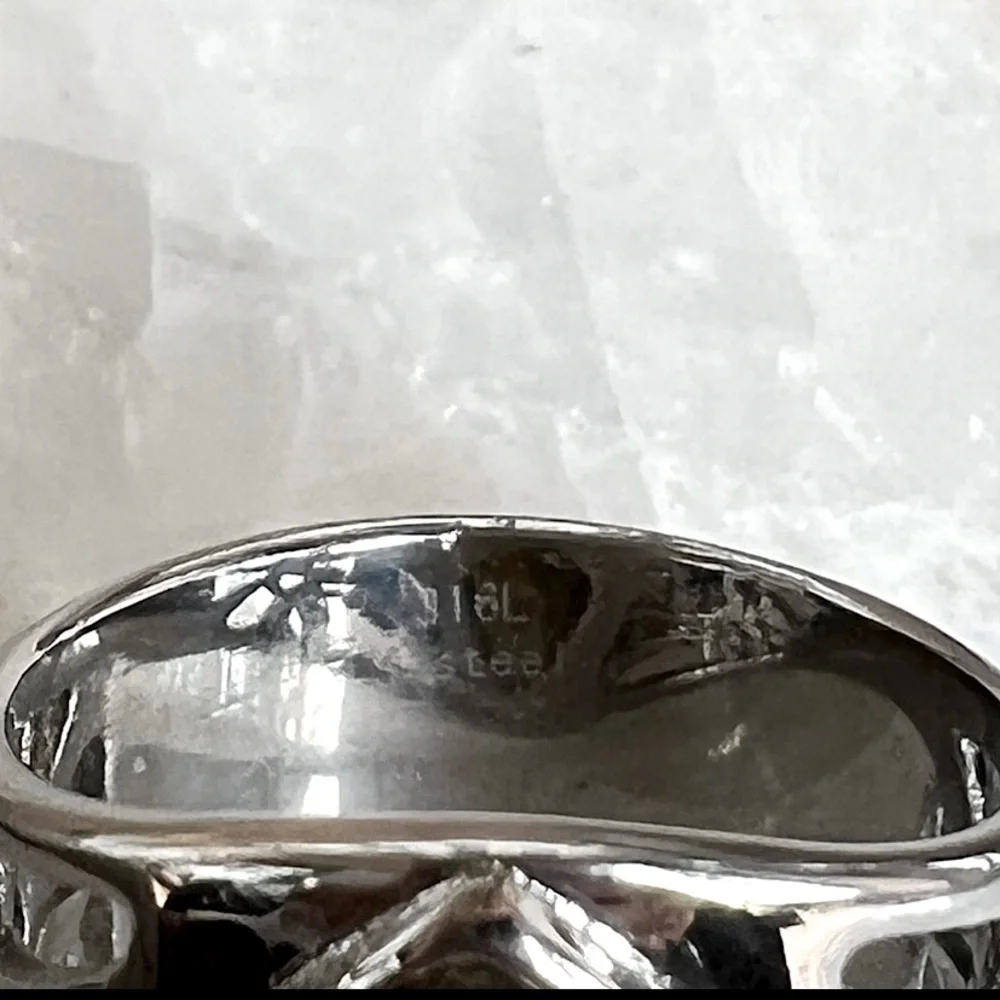 Malagasy Labradorite Large Open Framework Statement Ring Sz 8